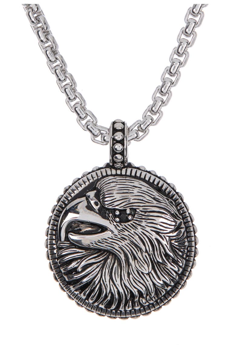 EFFY Sterling Silver Eagle Pendant Necklace, Main, color, 