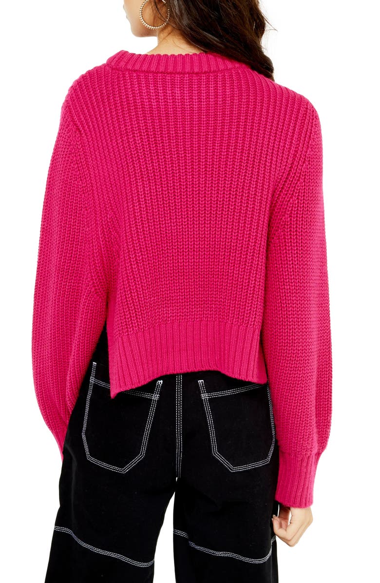 Topshop Rib Knit Sweater, Alternate, color,