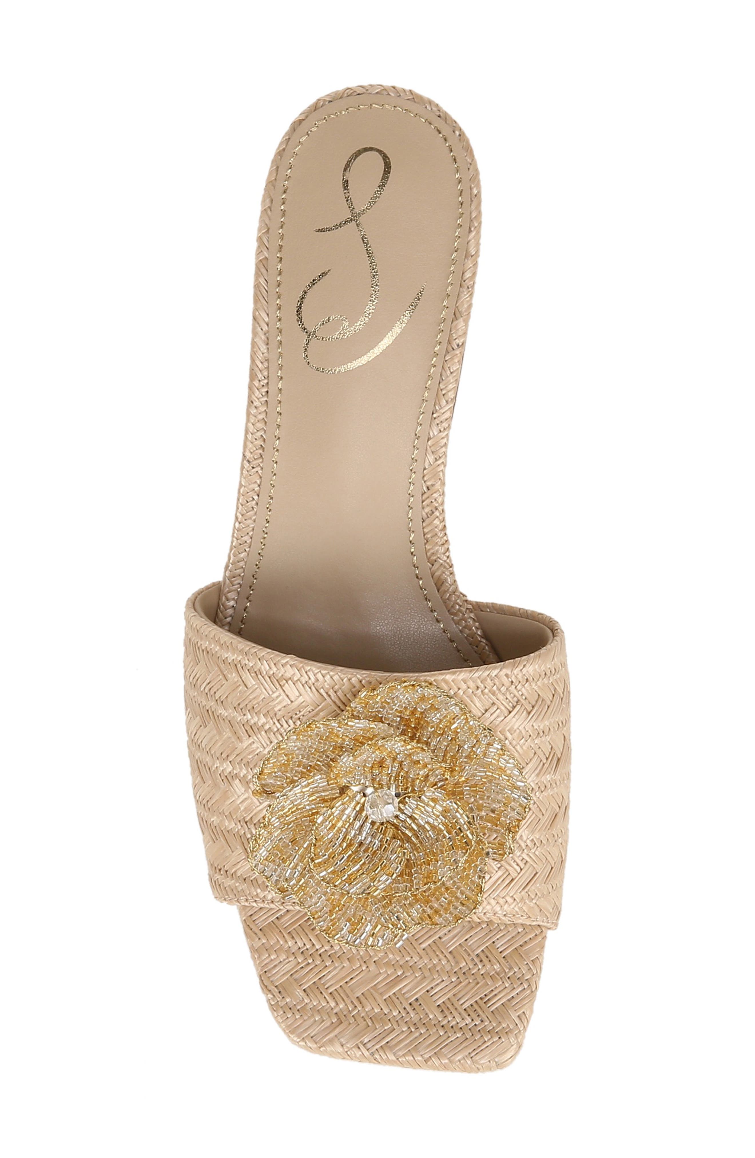 Sam Edelman Winsley Raffia Slide Sandal, Alternate, color, Natural