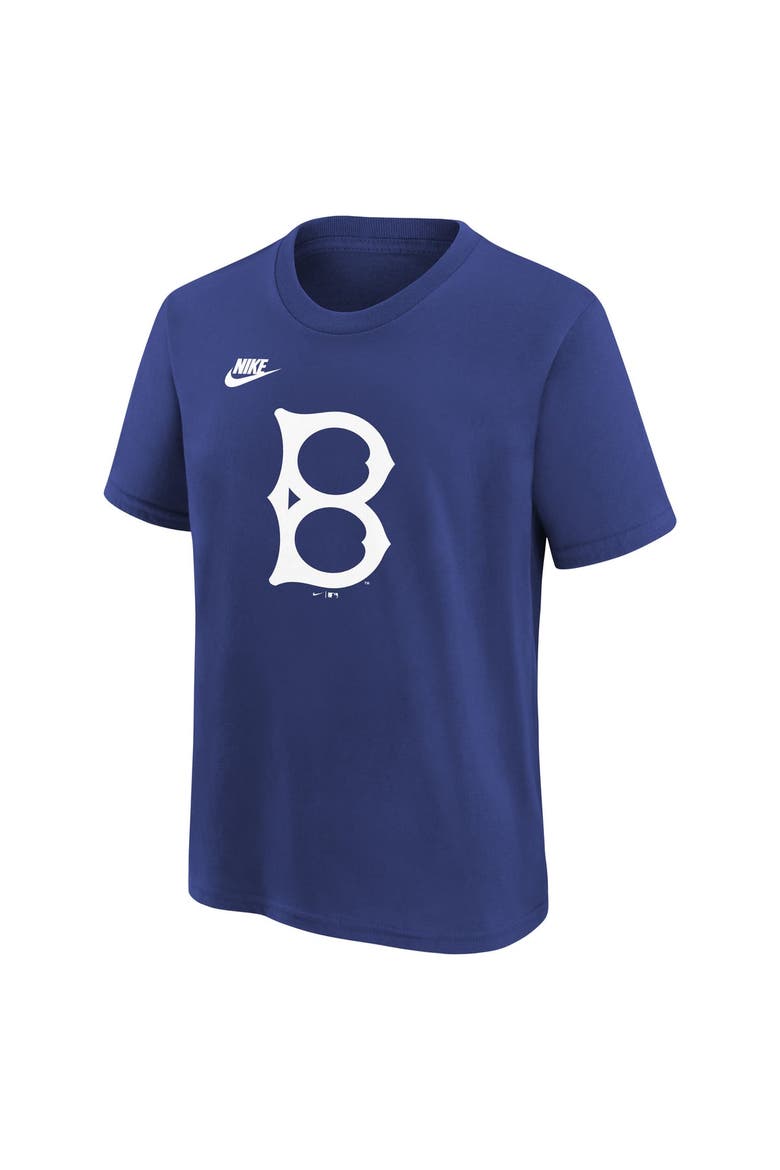 Youth Nike Royal Brooklyn Dodgers Team Logo T-Shirt, Alternate, color, Royal