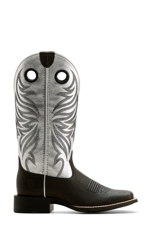 Ariat Round Up Ryder Western Boot In Gray