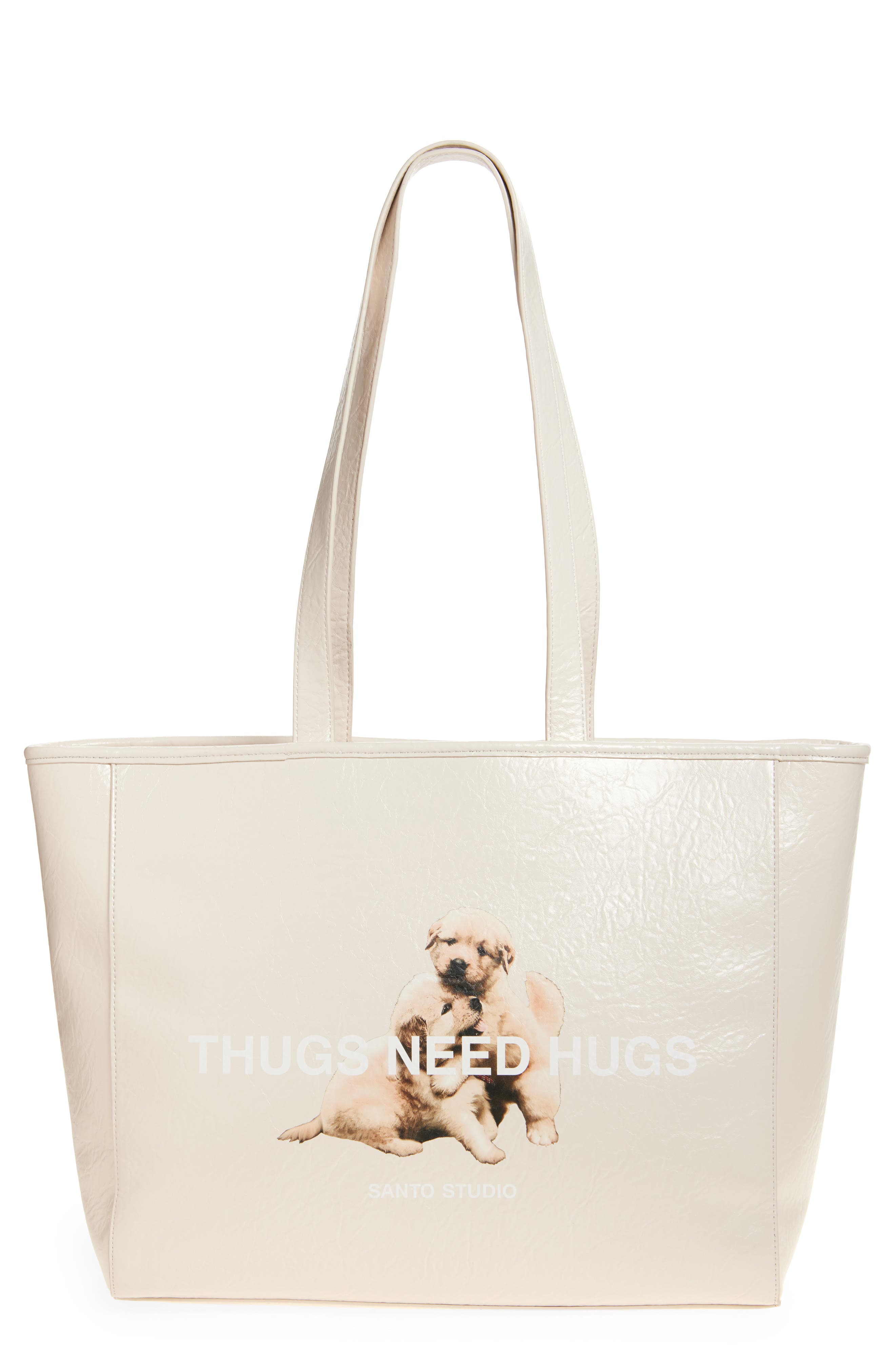 SANTO STUDIO Twitch Stenberg Ivory Tote, Main, color, Cream