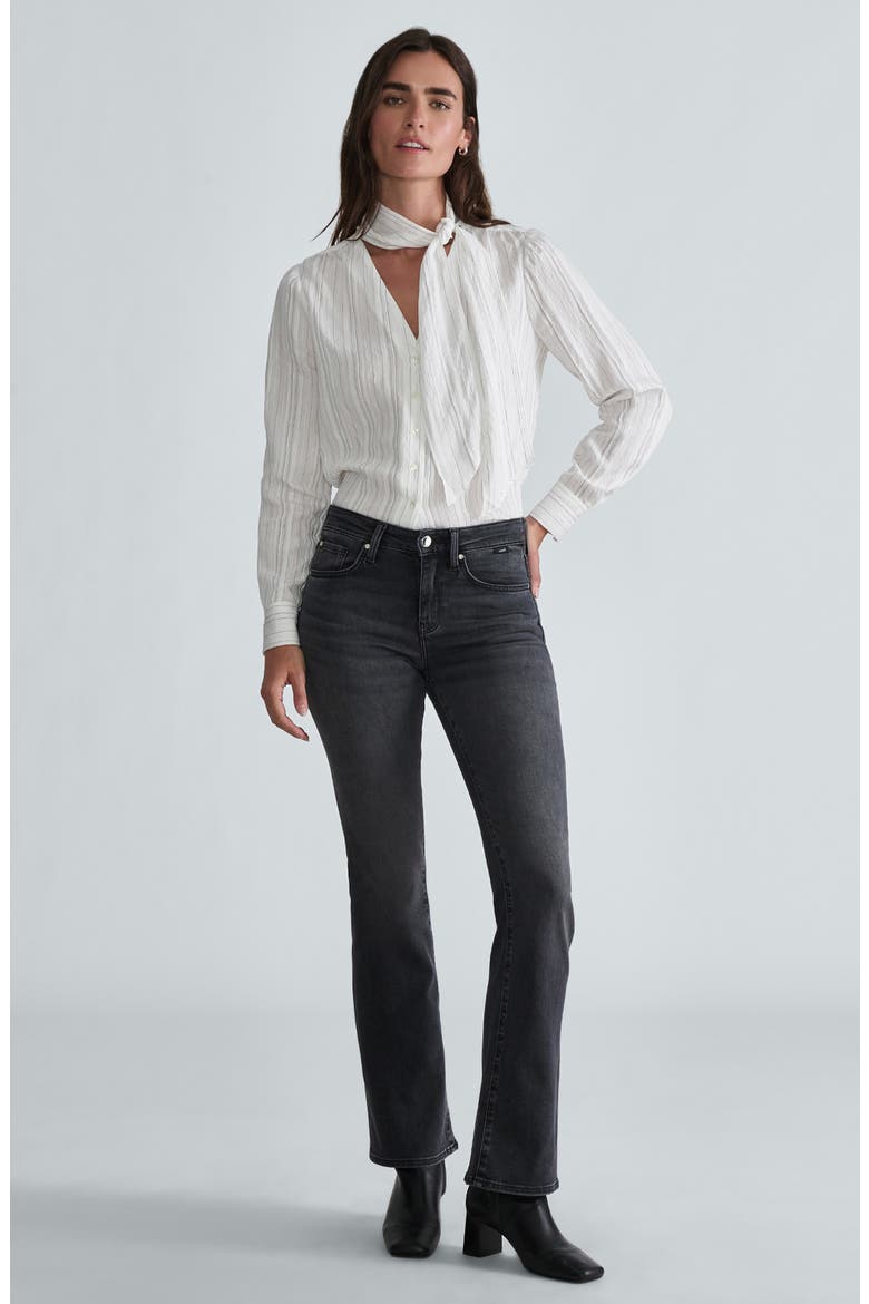 Vicky Brushed Bootcut Jeans, Alternate, color, LT SMOKE BRUSHED FEA