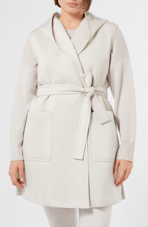 Marina Rinaldi Abbono Hooded Scuba Vest In Neutral