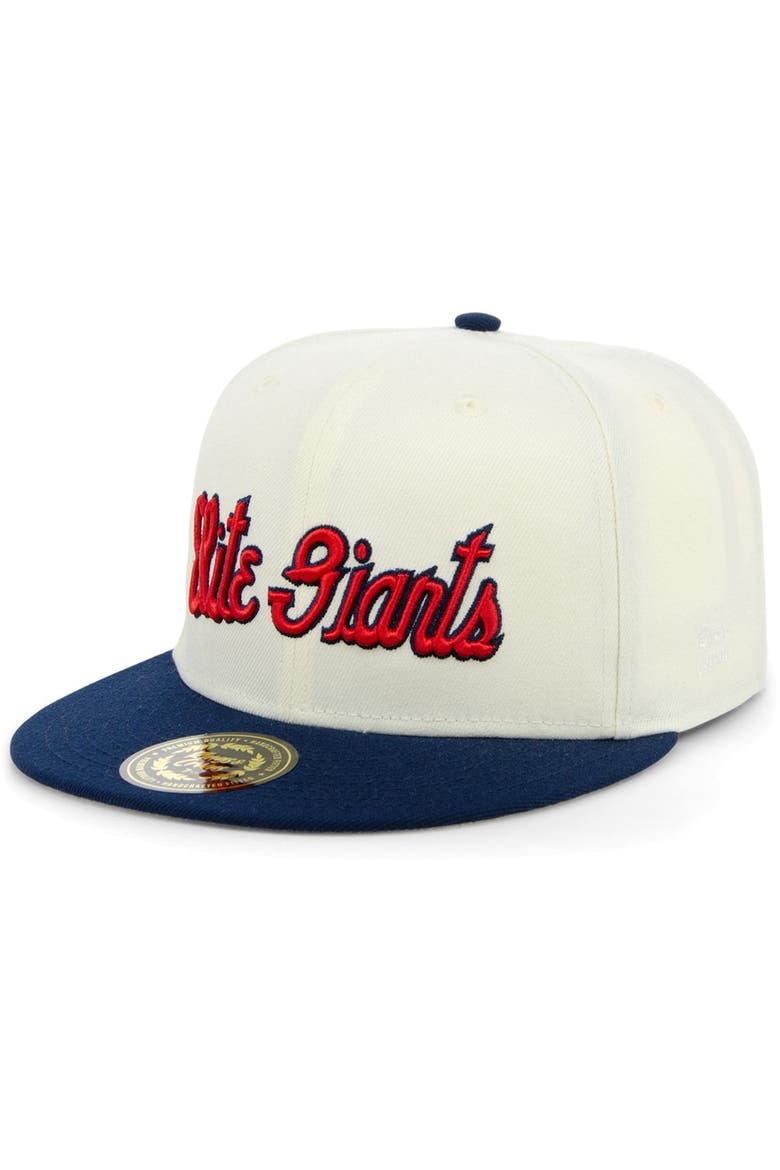 Men's Rings & Crwns Cream/Navy Baltimore Elite Giants Team Fitted Hat, Alternate, color, Cream