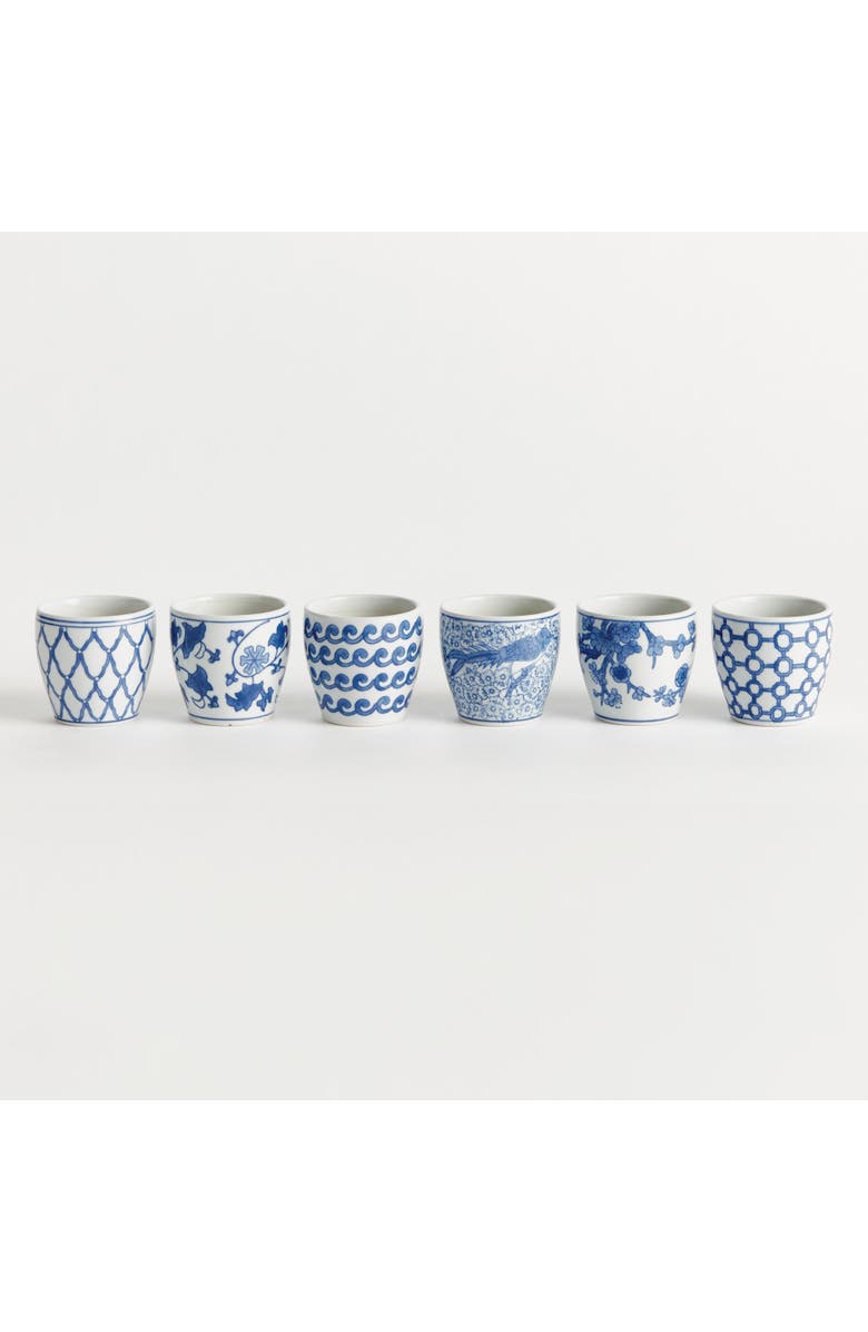 Napa Home & Garden Barclay Butera Dynasty Decorative Mini Flower Pots, Set of 6, Alternate, color, Blue