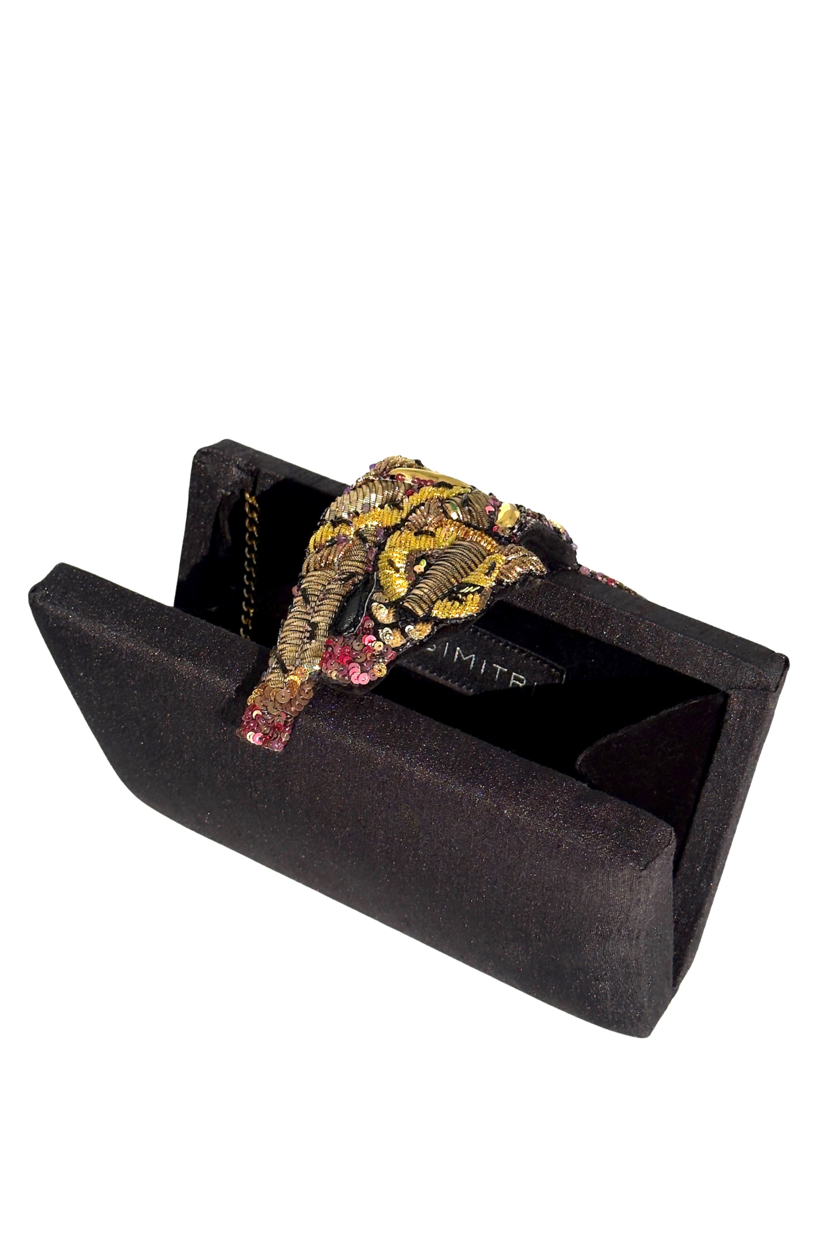 Simitri Raaka Clutch, Alternate, color, Onyx