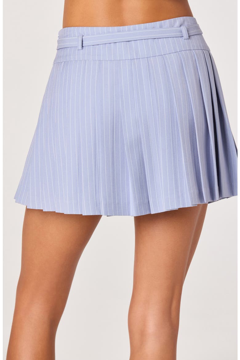 Hina Pleat Stripe Skort, Alternate, color, BLUE STRIPE