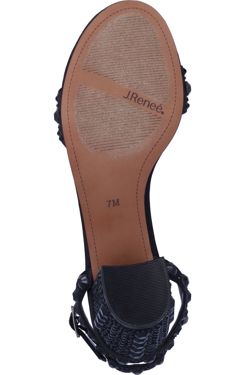 J. Reneé Evelina Ankle Strap Sandal, Alternate, color, Black