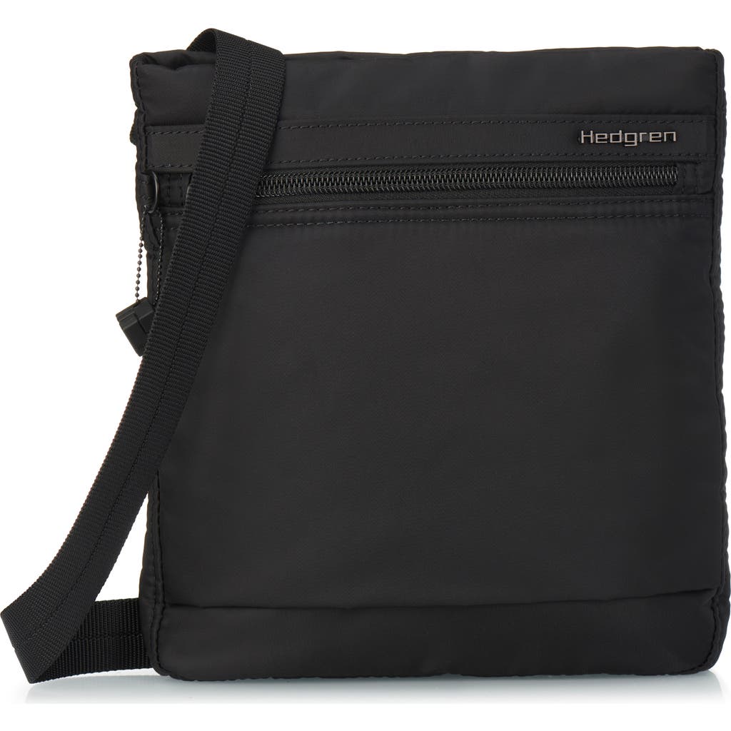 Hedgren Leonce Rfid Water Repellent Nylon Crossbody Bag In Black