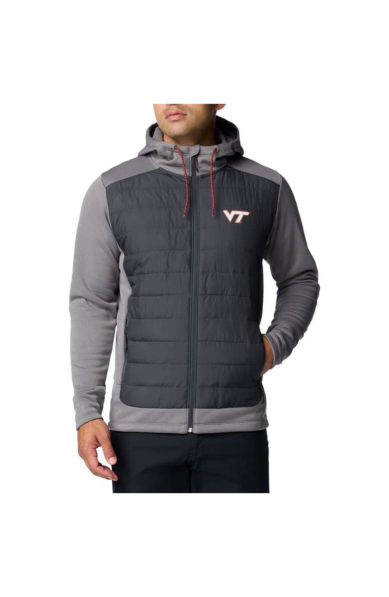 Columbia Men's Columbia Gray Virginia Tech Hokies Out-Shield Hybrid Full-Zip Hoodie Jacket, Alternate, color, Gray