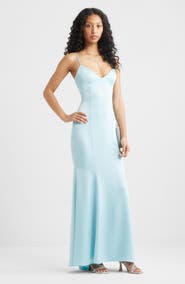 BP. Tie Back Satin Gown