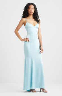 BP. Tie Back Satin Gown