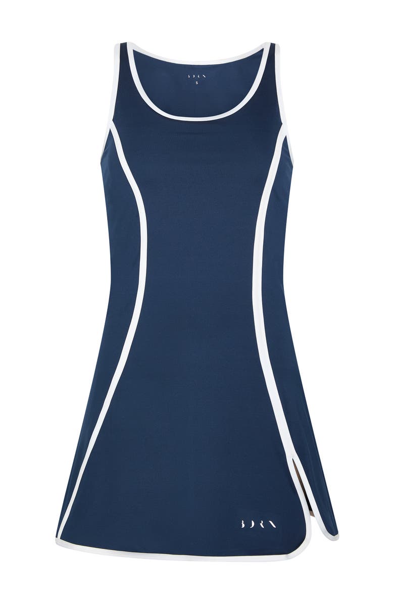 Born Living Yoga Laver Performance Sport Dress, Alternate, color, Sailor Blue/Winter Ecru