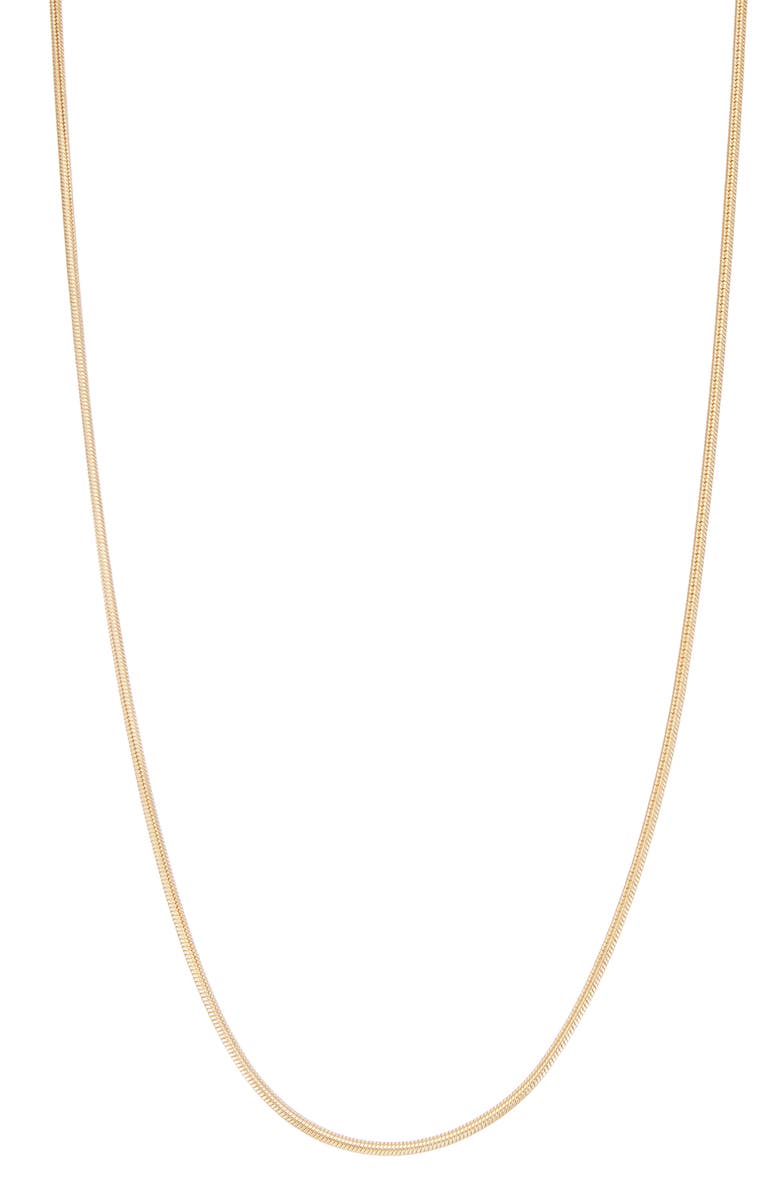 FUZION CREATIONS Snake Chain Necklace, Main, color, Yellow