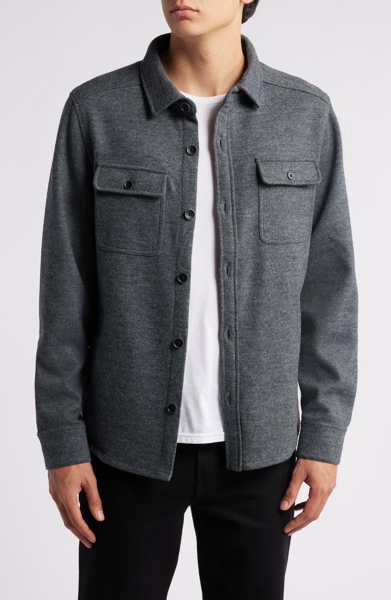Robert Barakett Laureate Overshirt, Main, color, Grey