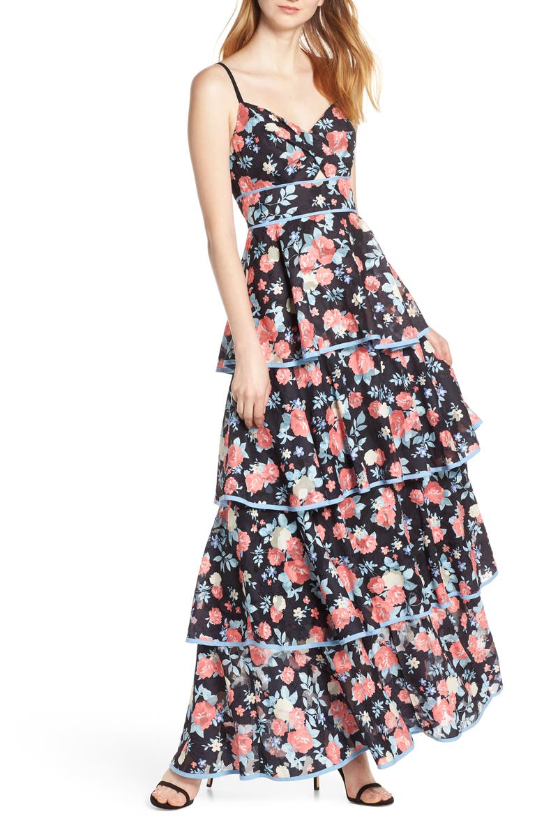 Darlene Tiered Maxi Dress, Main, color, DARLENE PRINT MULTI