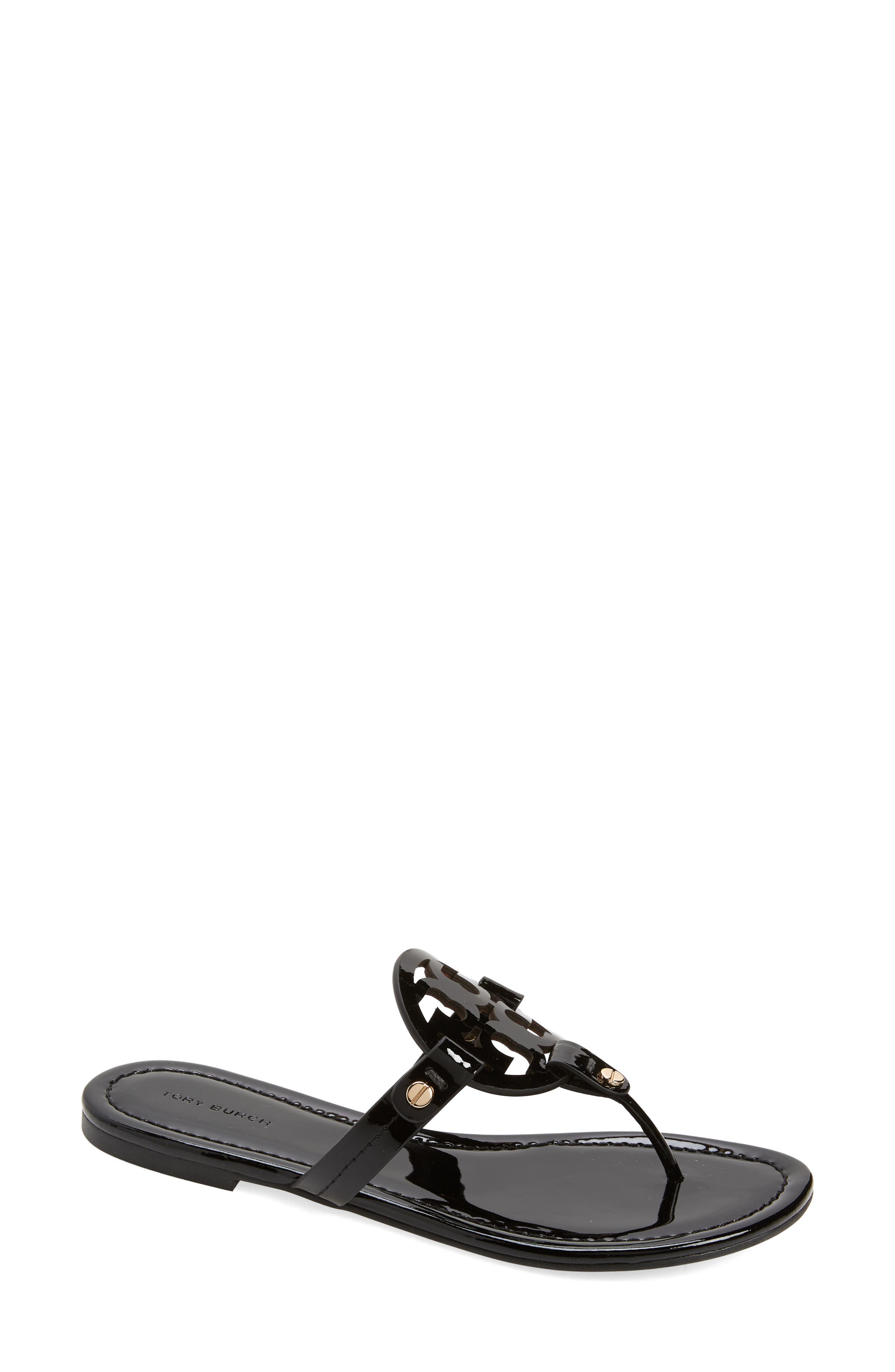 Tory Burch Miller Thong Sandal, Main, color, Perfect Black