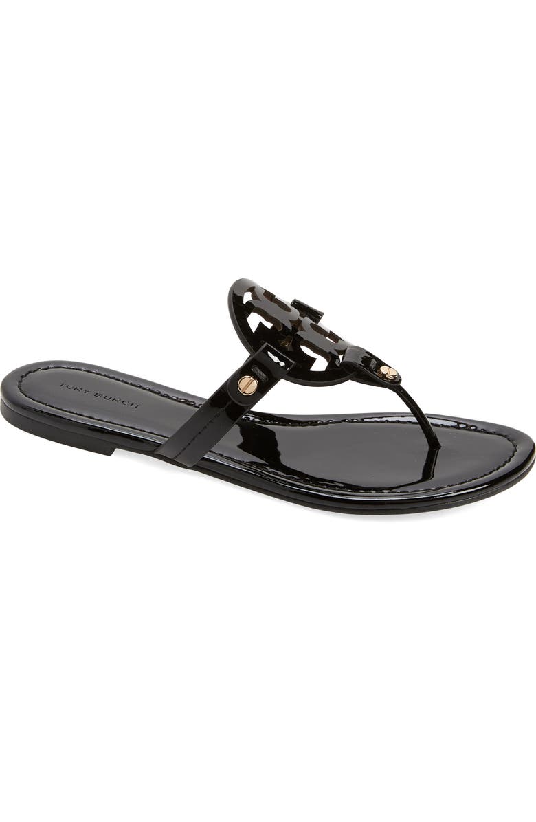 Tory Burch Miller Thong Sandal, Main, color, Perfect Black