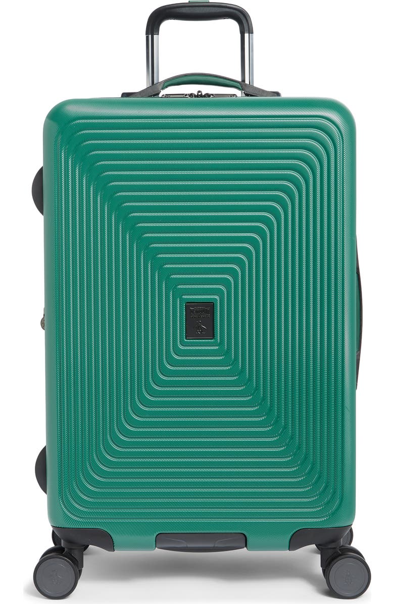 Original Penguin Finnes 25-Inch Hardside Luggage, Main, color, Forest Green