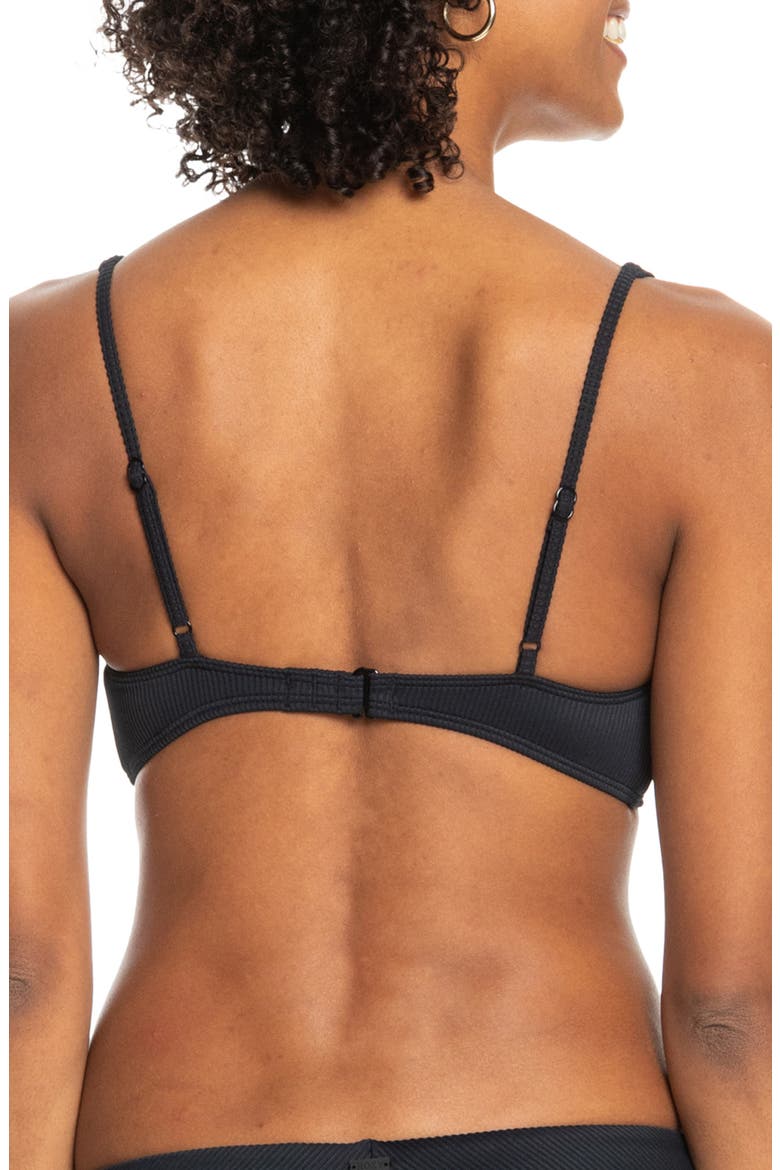 Love The Oceana Ribbed Bikini Top, Alternate, color, ANTHRACITE