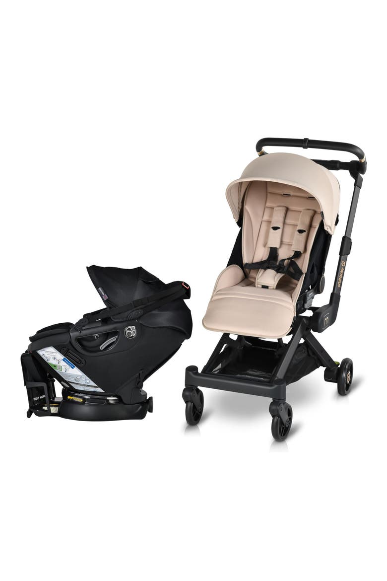 M+ Stroll & Ride Car Seat & Stroller Travel System, Main, color, TAUPE/ BLACK L/ BLACK