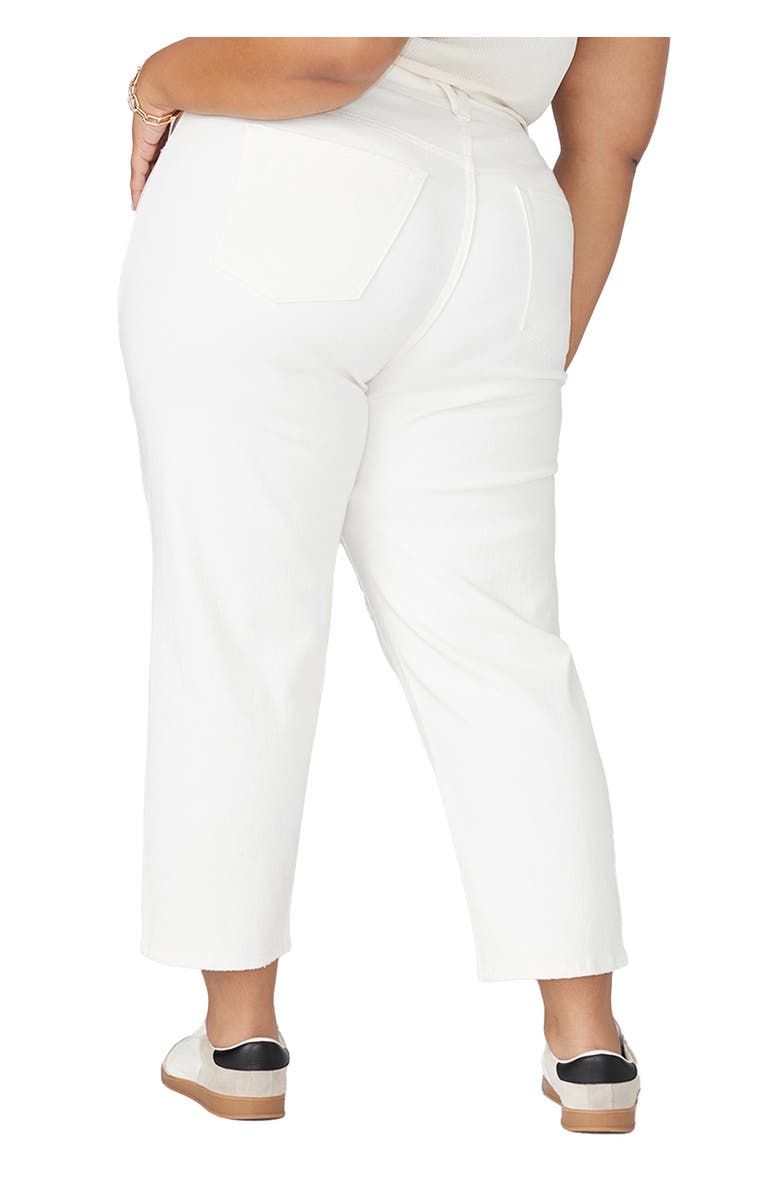 ELOQUII The Naomi Comfort Stretch Straight Leg Jean Crop, Main, color, White
