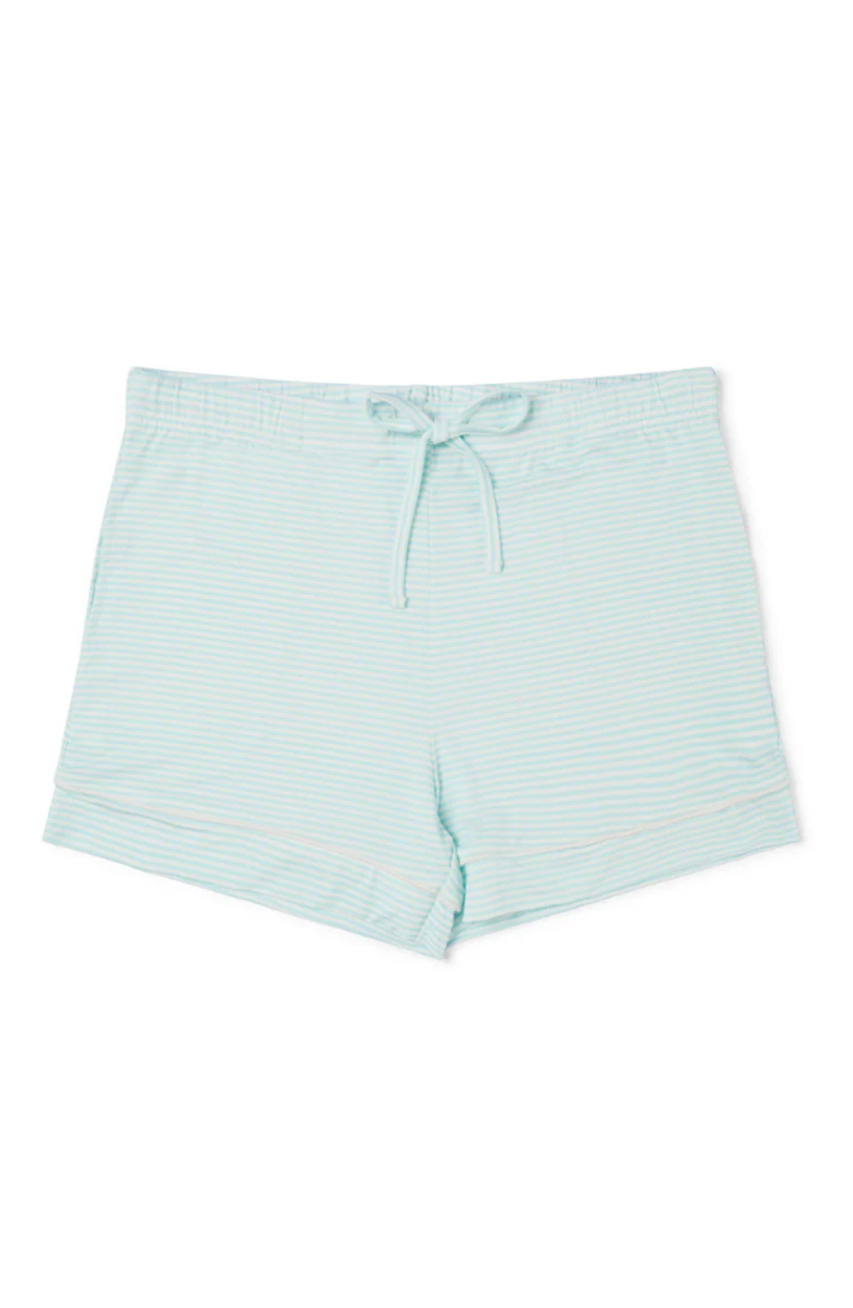 Motette Women's Short Sleeve and Shorts Pajama Set, Alternate, color, Cloud Stripe