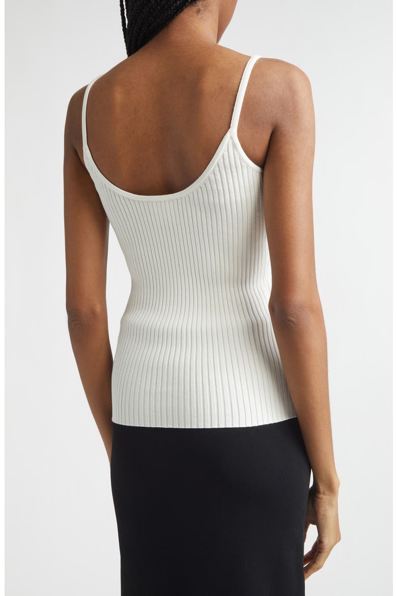 Logo Rib Tank Top, Alternate, color, HERITAGE WHITE
