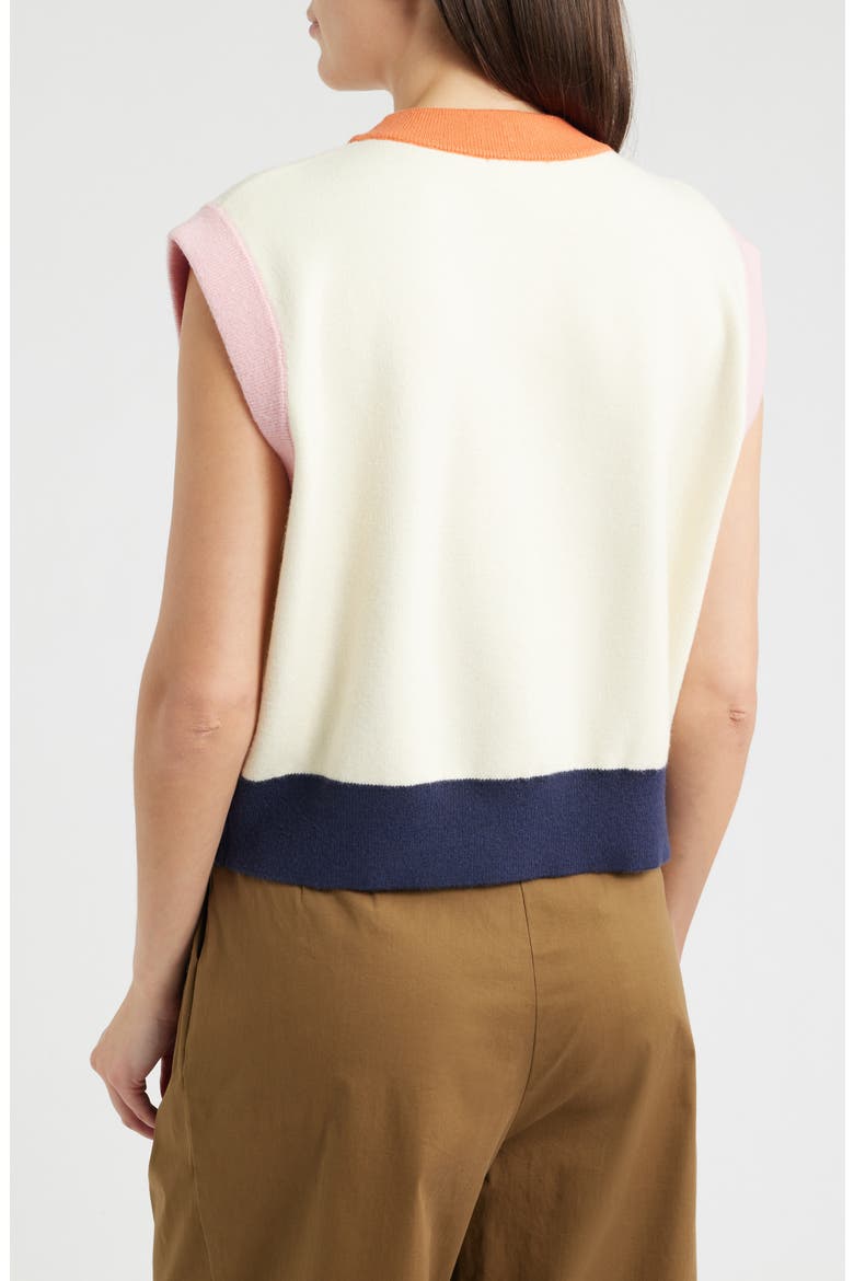 Mickle Sweater Vest, Alternate, color, CREME