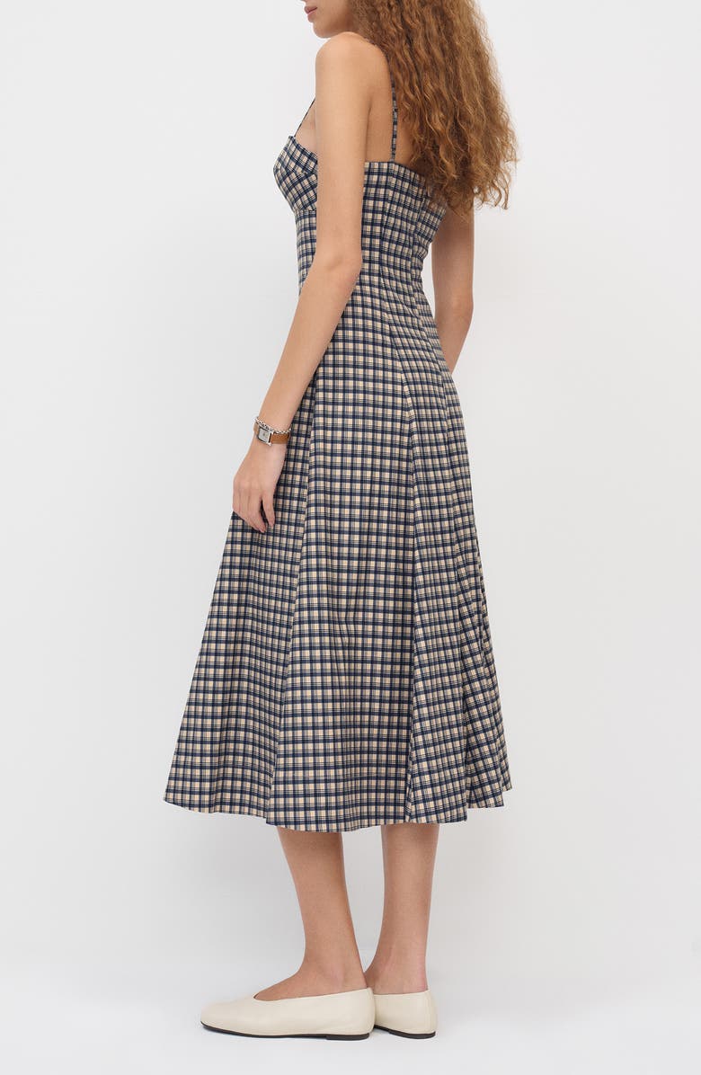 Reformation Kailani Plaid Midi Dress, Alternate, color, Beacon Check