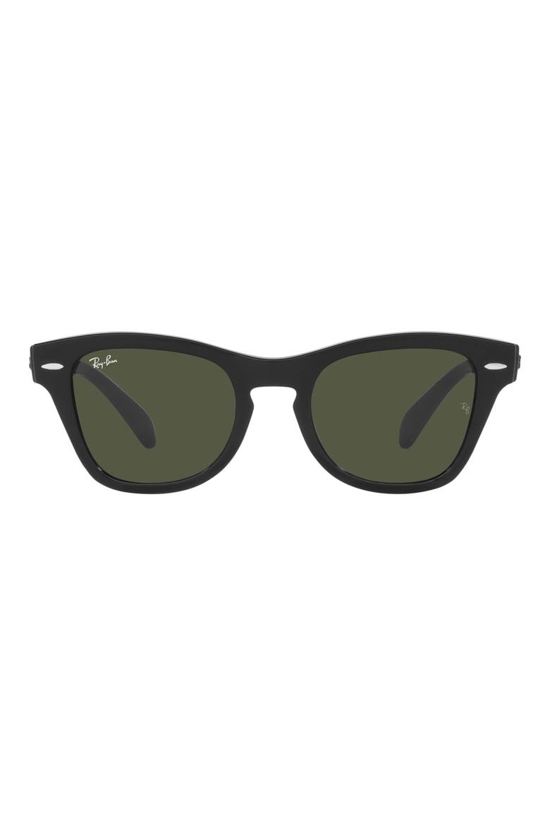 50mm Square Sunglasses, Main, color, BLACK