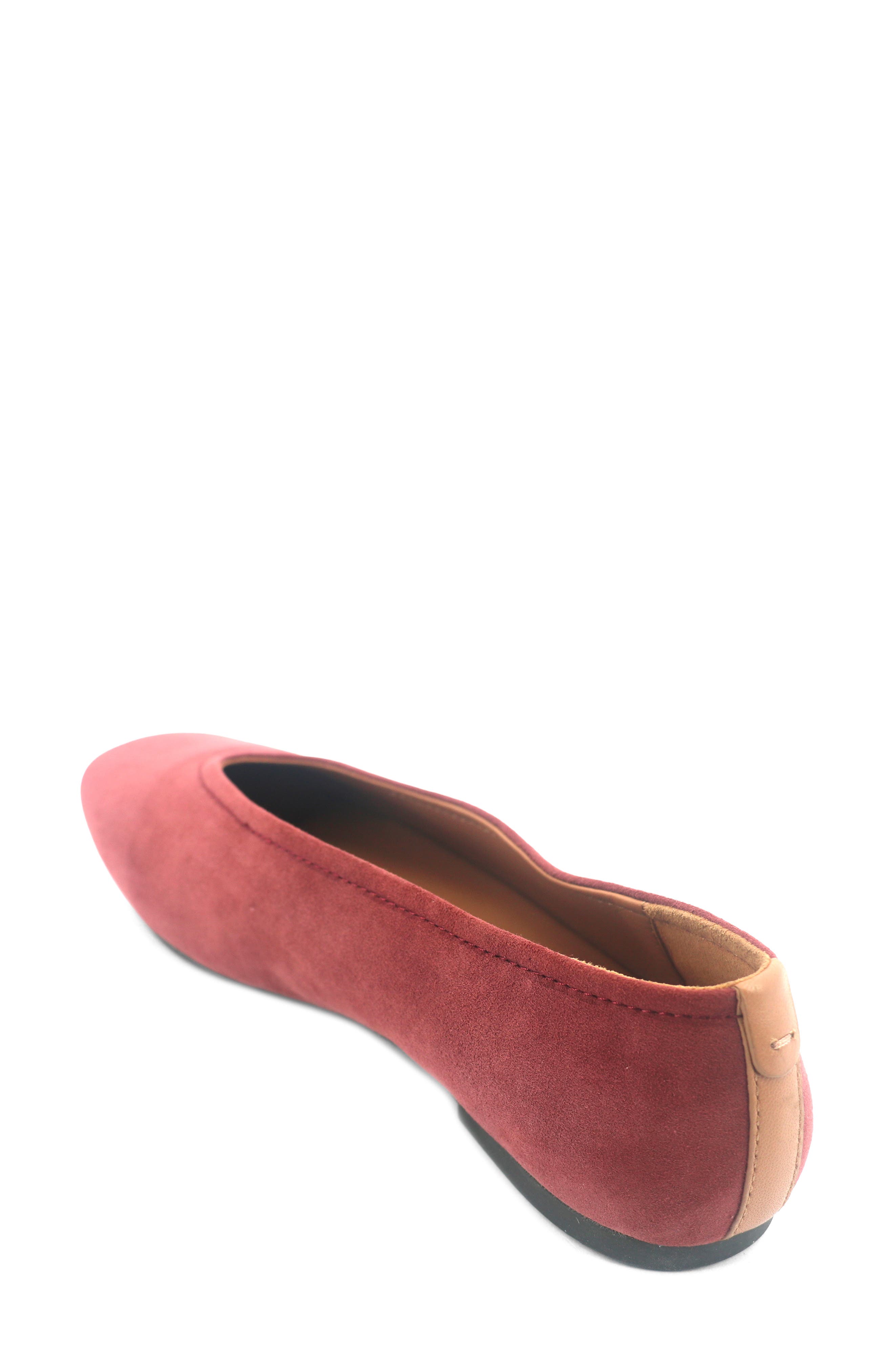 Willow Woven Flat, Alternate, color, BURGUNDY SUEDE