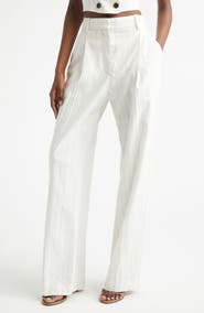 A.L.C. Winston Linen Blend Pinstripe Pants