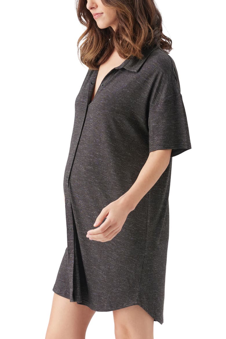 Dreamy Night Shirt, Alternate, color, Granite