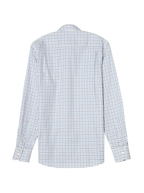 Robert Talbott Reynolds Ultra Light Weight Brushed Tattersall Shirt In Blue