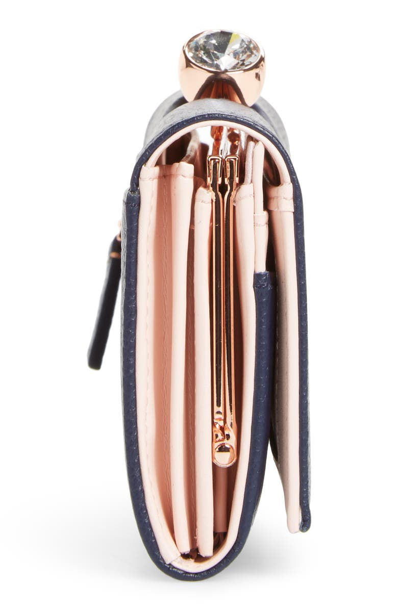 Ted Baker London Tammyy Pebbled Leather Matinée Wallet, Alternate, color, 