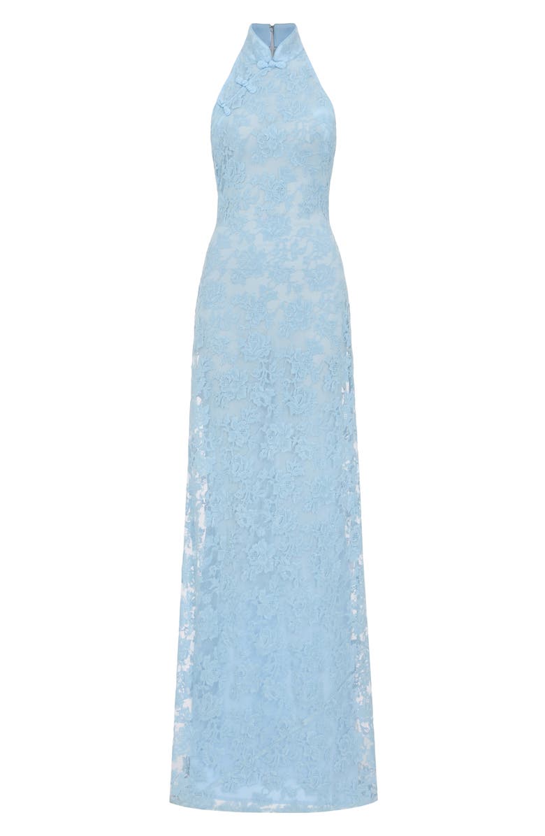 SAU LEE Gillian Lace Sleeveless Gown, Alternate, color, Sky Blue