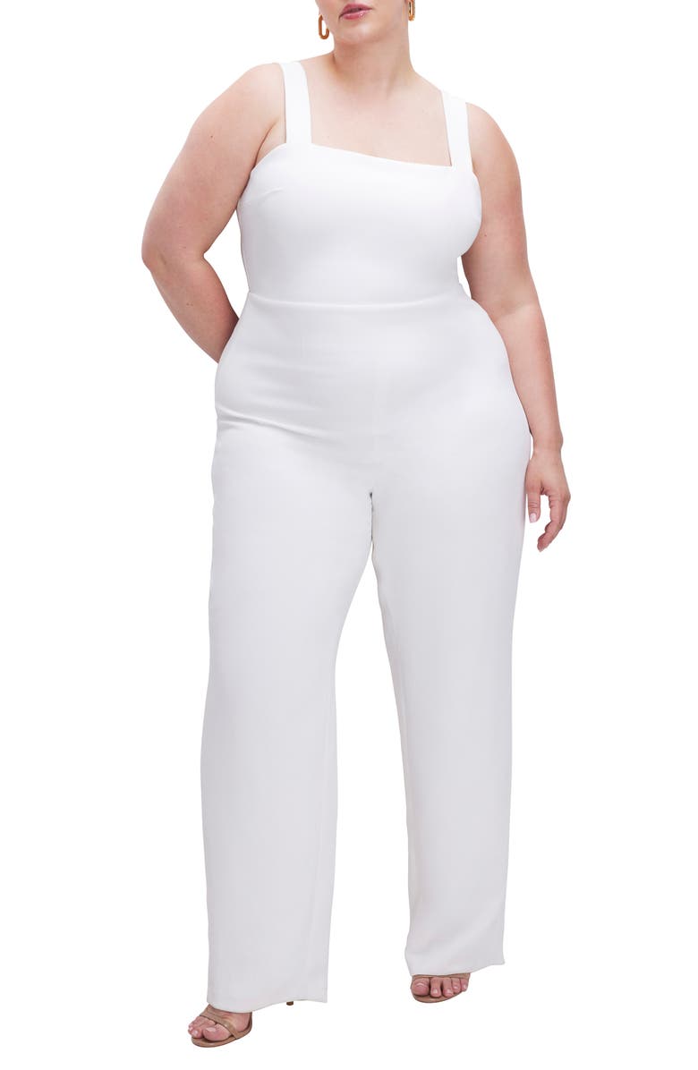 Good American Luxe Column Jumpsuit, Main, color, Ivory001
