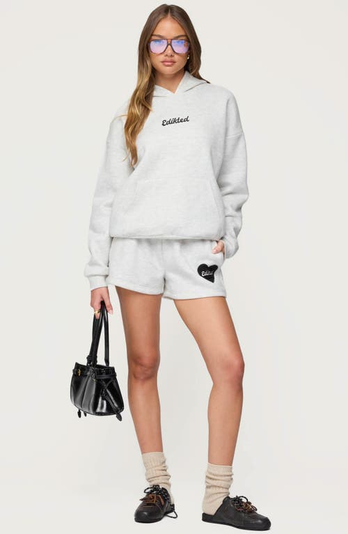Edikted Big Love Embroidered Hoodie In White