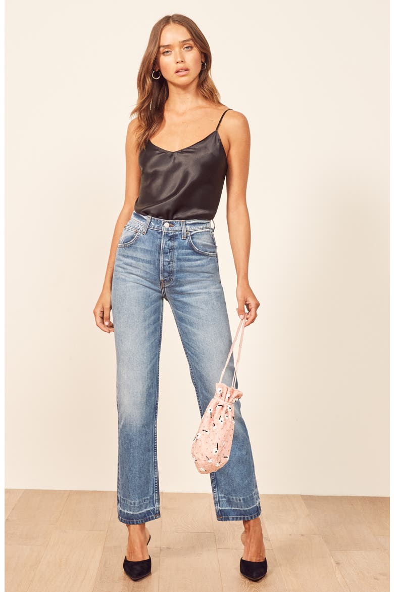 Teddy Silk Cami, Alternate, color, BLACK