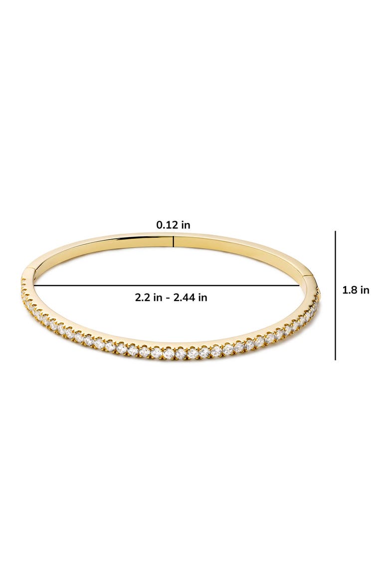 Juliette Cubic Zirconia Bangle, Alternate, color, GOLD / CLEAR