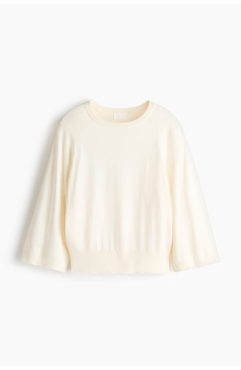 H&M Fine-knit Top, Alternate, color, Cream