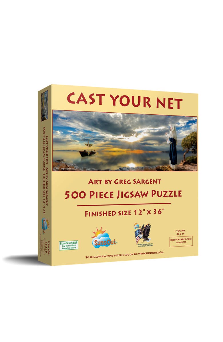 Sunsout Cast Your Net 500 piece Jigsaw Puzzle for Adults Panoramic, Main, color, Multicolor