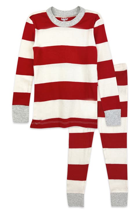 Kids' Zen Print Fitted Organic Cotton Two-Piece Pajamas