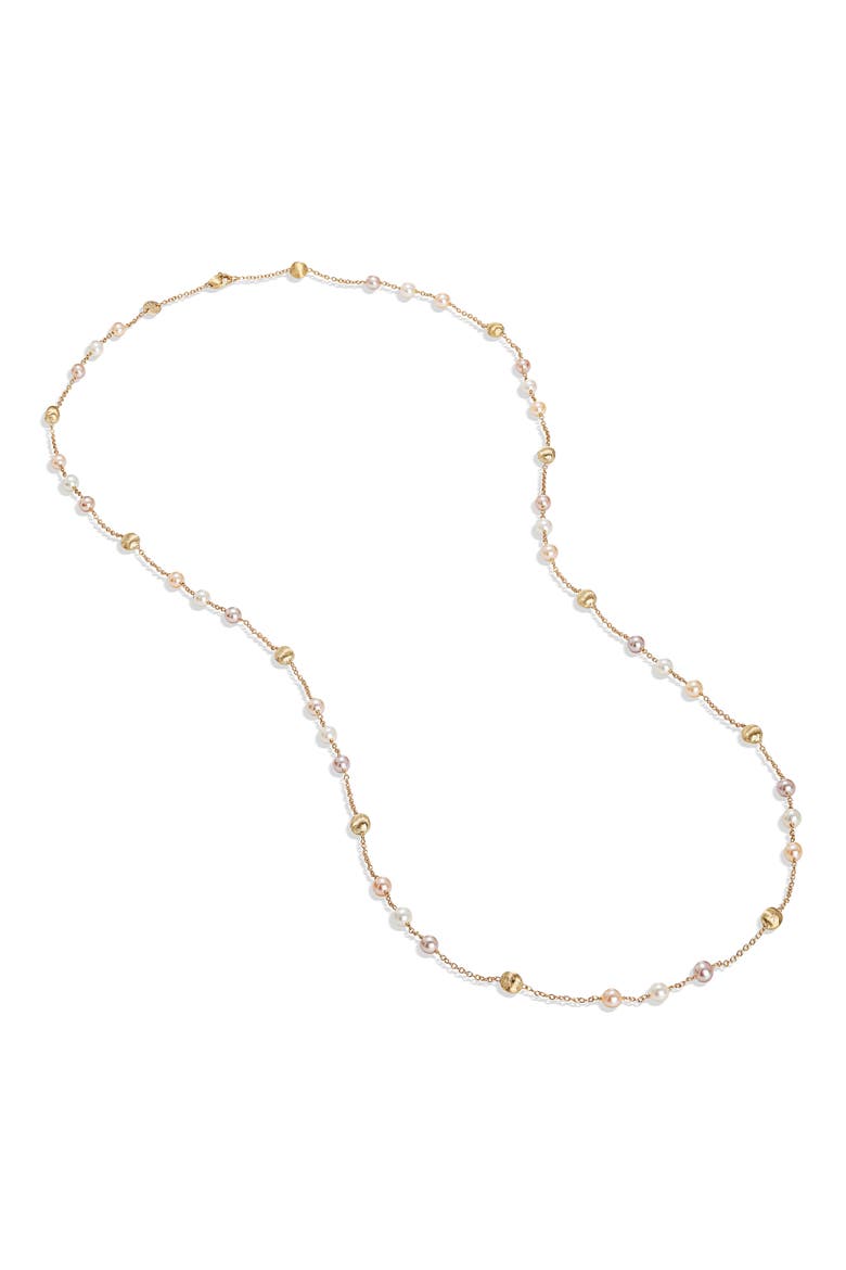 Africa 18K Yellow Gold & Multicolor Pearl Statement Necklace, Alternate, color, YELLOW GOLD/ PEARL