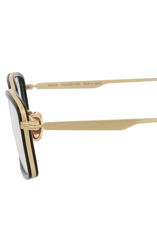 Maui Jim 49mm Rectangle Optical Frames In Gold