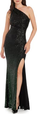 Dress the Population Sariah Sequin One-Shoulder Gown