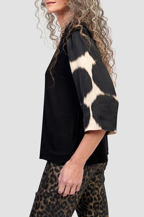 ALEMBIKA ALEMBIKA SERENE PRINT MIXED MEDIA TEE