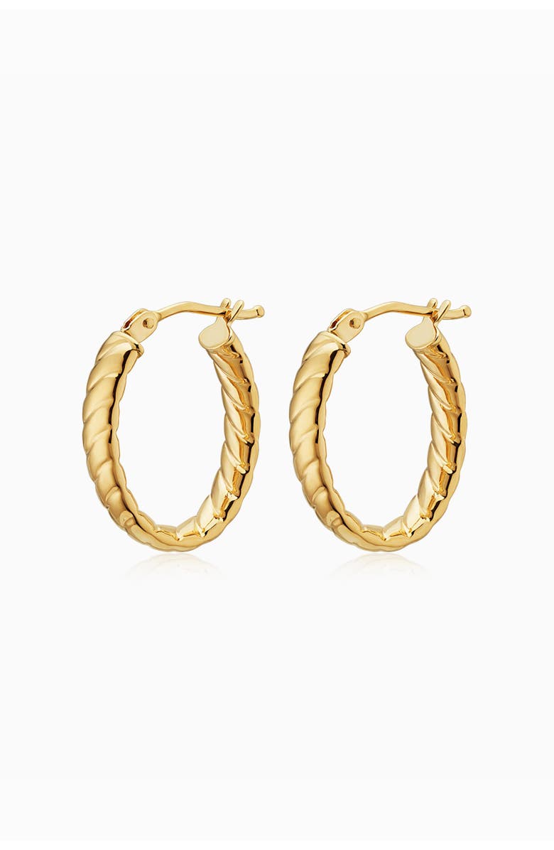 Oradina 18k Gold Cobra Oval Hoops, Alternate, color, 